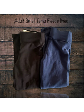 Adult Small Temu Fleece Lined Leggings